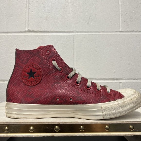 Converse Other - RARE CONVERSE CHUCK TAYLOR ALL STAR HI TOP UNISEX YEAR OF THE SNAKE RED Sz 8 Men
